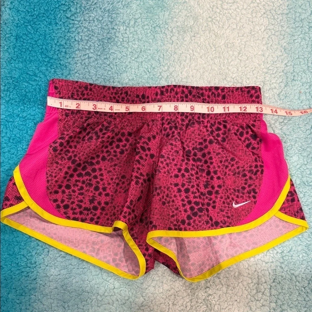 🔥Nike Pink and Black Running Shorts with Yellow Trim🔥